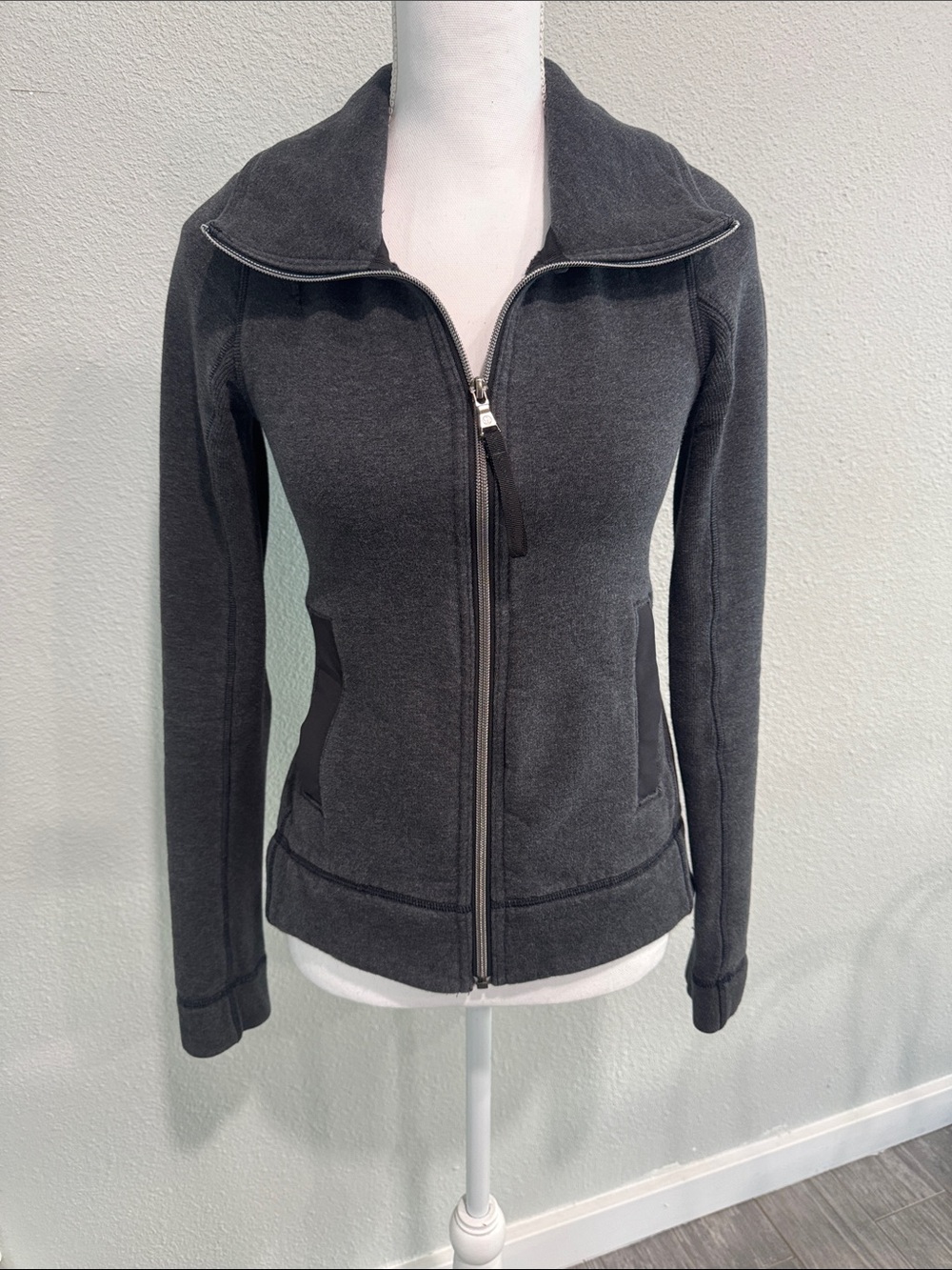 lululemon athletica Charcoal Zip Bomber Jacket